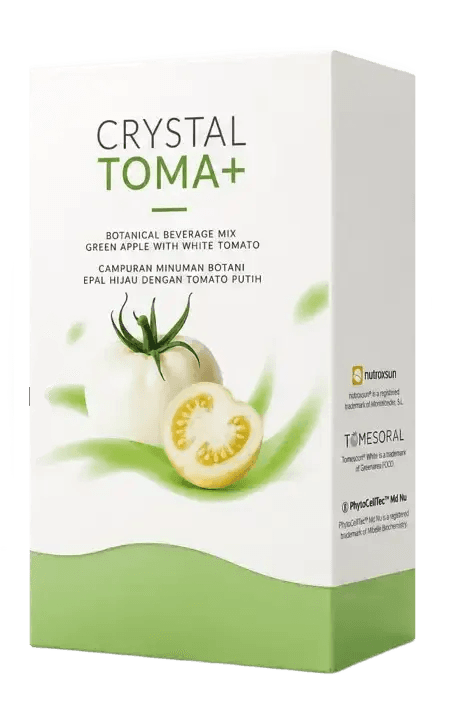 Crystal Toma+ box with two silver sachets