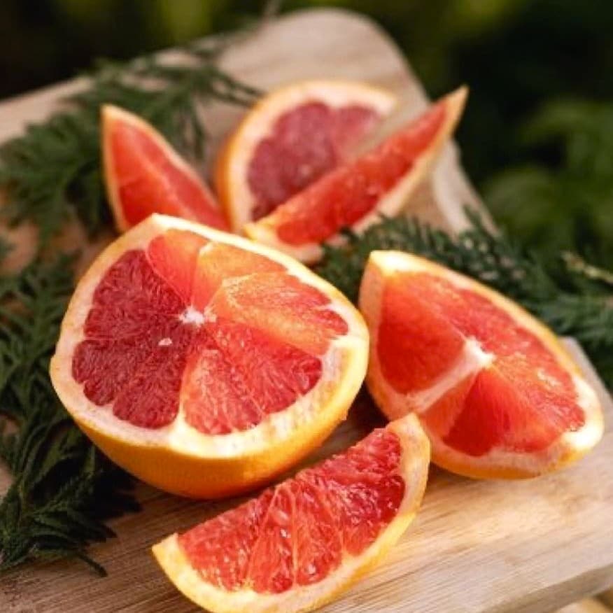 Sliced grapefruit